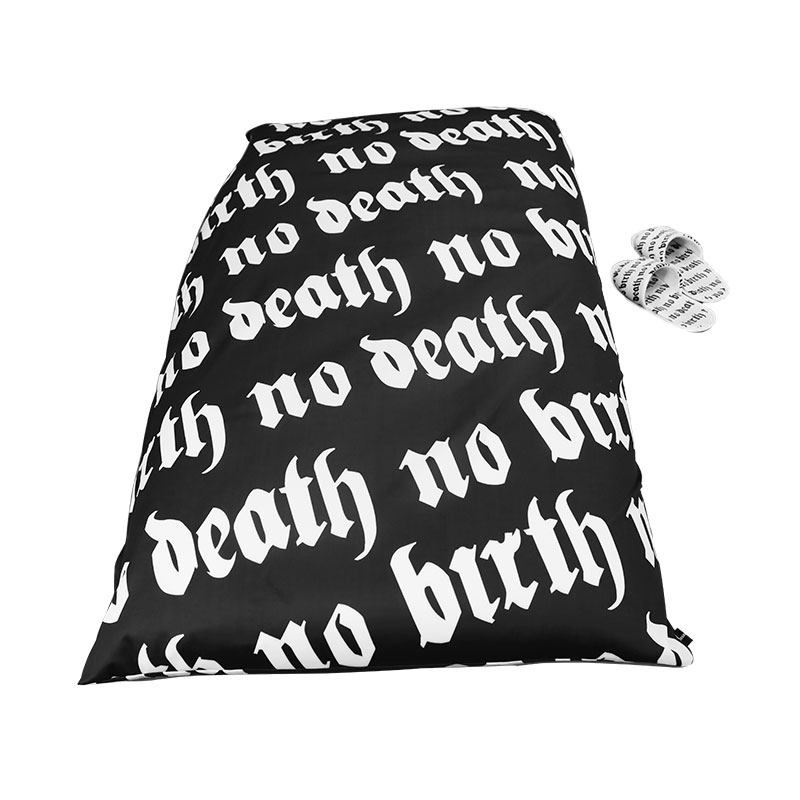 no birth no death Big Cushion Cover Black