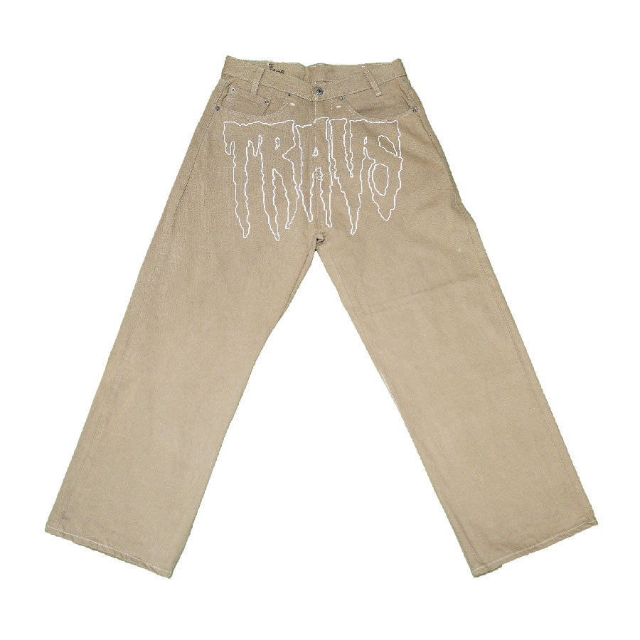 TRAVS DRIP CUSTOM 501 Pants [CHA × WHT]