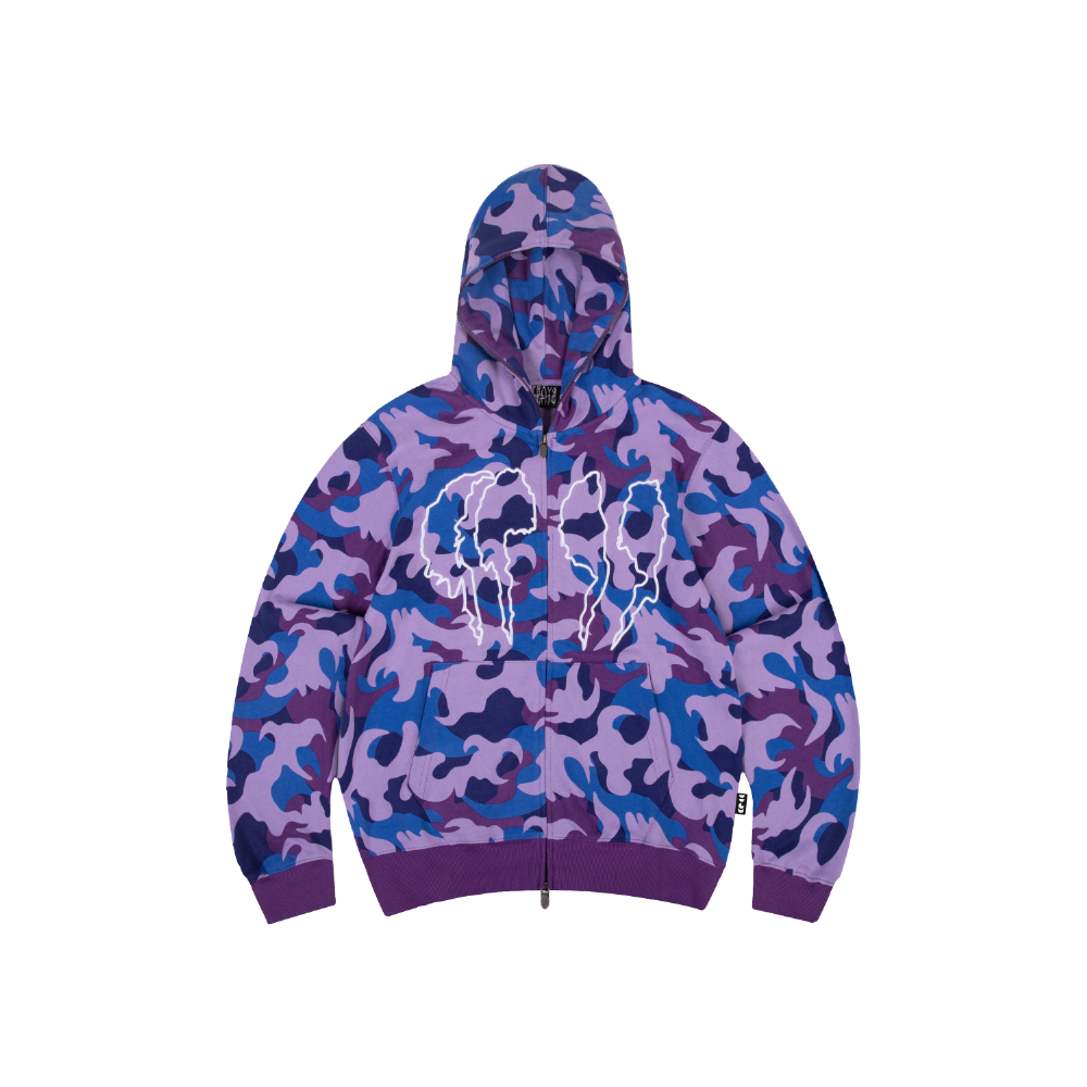 TRAVS x TBHNP MOONSTONE CAMOUFLAGE HOODIE PUR